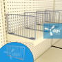 6 x 10 Silver-Gray Wire Shelf Dividers for Lozier & Madix Gondola