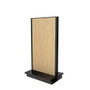 Lozier Gondola Double Sided Starter, Black and Wood Pegboard 36W 72H 13D