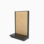 Lozier Gondola Wall Display Starter, Black and Wood Pegboard 36W 60H 16D