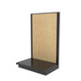 Lozier Gondola Wall Display Starter, Black and Wood Pegboard 36W 60H 25D