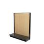 Lozier Gondola Wall Display Starter, Black and Wood Pegboard 48W 60H 19D