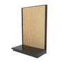 Lozier Gondola Wall Display Starter, Black and Wood Pegboard 48W 72H 25D