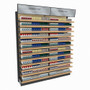 WoodMax Cigarette Display Rack 24 Shelves, Adjustable Spring Pushers 72W 84H