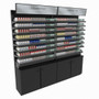 TobacPro Cigarette Display Rack 16 Shelves, Adjustable Spring Pushers 96W 60H