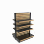 Wood Slatwall Gondola Island Unit With 8 Shelves, Wood Tag Molding 36W 54H 29D