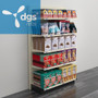 Lozier Gondola Shelving Wall Display With 5 Shelves, 4FT wide 84H 19D