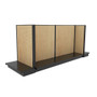 Wood Pegboard Gondola Store Shelving Island Display for Convenience Stores, 12ft W 54H