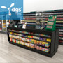 Lozier Retail Checkout Counter with 12 Shelves Black 8FT 36H 32D