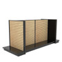 Wood Slatwall Gondola Shelving Island Unit With 2 End Caps 12ft 60H