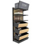 StackVino 36" Compact Wall Wine Display - 7-Shelf Efficient Retail Solution