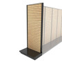 Lozier Black Gondola End Cap Display With Wood Slatwall, 36W 96H 22D