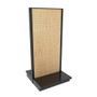 Lozier Gondola Island Display Starter, Black and Wood Pegboard 36W 78H 19D