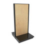 Lozier Gondola Island Display Starter, Black and Wood Pegboard 36W 78H 22D