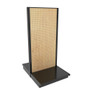 Lozier Gondola Island Display Starter, Black and Wood Pegboard 36W 78H 25D