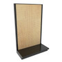 Lozier Gondola Wall Display Starter, Black and Wood Pegboard 48W 78H 22D