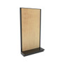 Lozier Gondola Wall Display Starter, Black and Wood Pegboard 48W 96H 16D