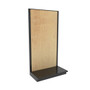 Lozier Gondola Wall Display Starter, Black and Wood Pegboard 48W 96H 25D
