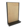 Lozier Gondola Wall Display Starter, Black and Wood Slatwall 48W 78H 16D