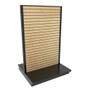 Lozier Gondola Island Display Starter, Black and Wood Slatwall 48W 78H 22D