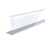 Economy Clear Plastic Gondola Shelf Front Fence with Magnetic Strip 36W 1-1/2H