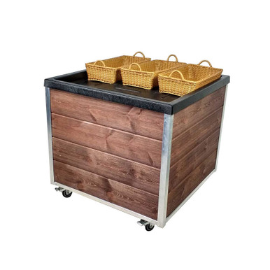 produce display orchard bin barnwood bins retail