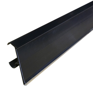 Label holder for wire freezer/cooler shelf