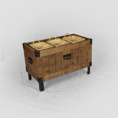 Rustic Produce Orchard Bin 3'x3