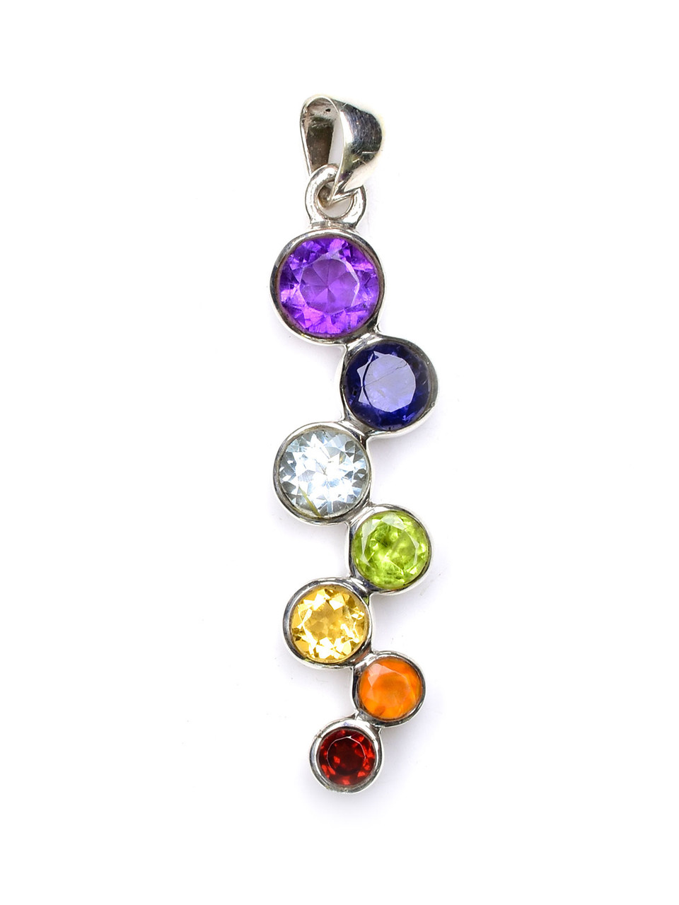 Chakra Offset Pendant - Exquisite Crystals