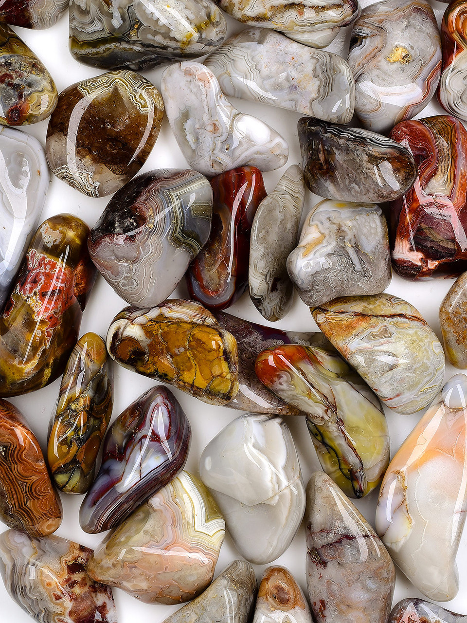 Crazy Lace Agate Tumbled Stones - Exquisite Crystals