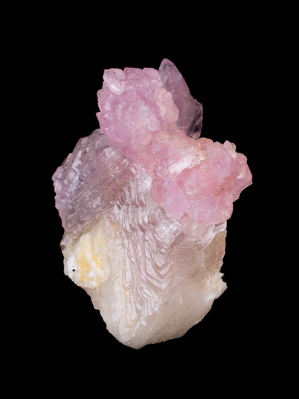 Elestial Rose Quartzローズクォーツエレスチャル　コロンビア Rose Quartz Elestial on Quartz - 41-CHRIS-13 - Exquisite Crystals