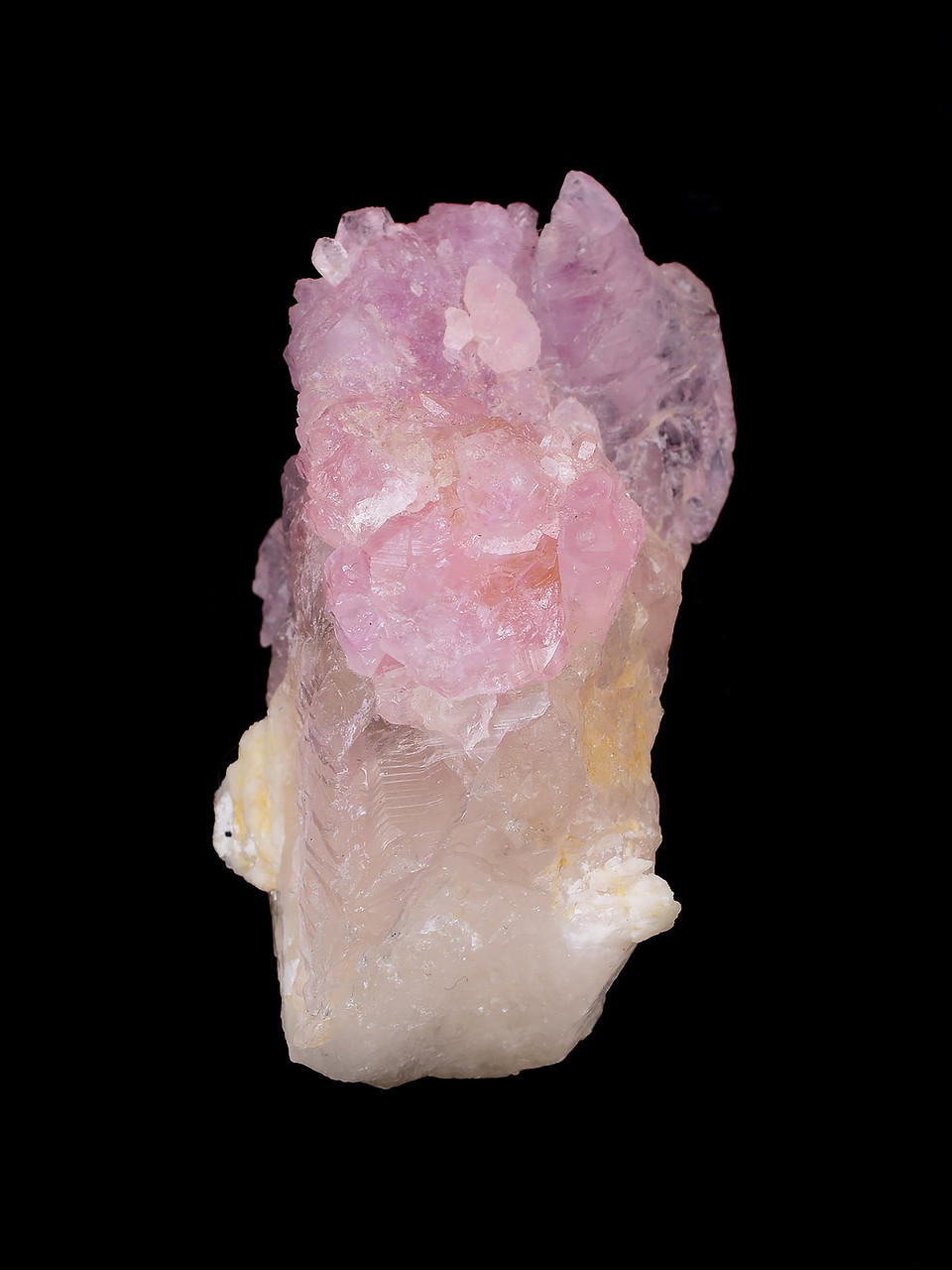 Elestial Rose Quartzローズクォーツエレスチャル　コロンビア Rose Quartz Elestial on Quartz - 41-CHRIS-13 - Exquisite Crystals