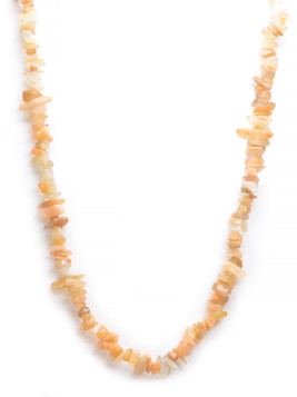 Moonstone - Peach Chip Necklace