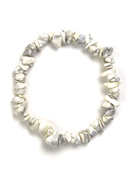 Howlite White Chip Bracelet