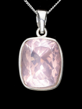 Rose Quartz Faceted Pendant