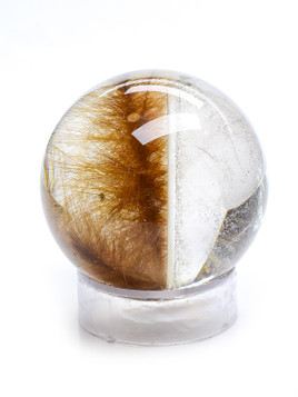 Rutile Tree in Quartz Sphere