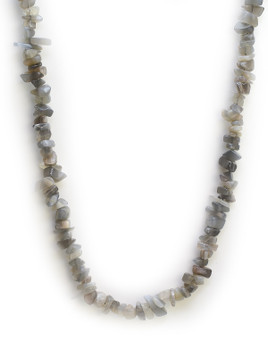 Grey Moonstone Chip Necklace