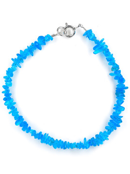 Neon Blue Apatite Chip Bracelet