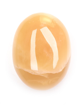 Peach Calcite Palm Stone
