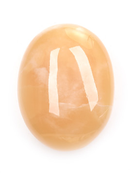 Peach Calcite Palm Stone