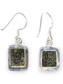 Natural Moldavite Earrings