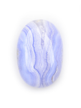 Blue Lace Agate Palm Stone