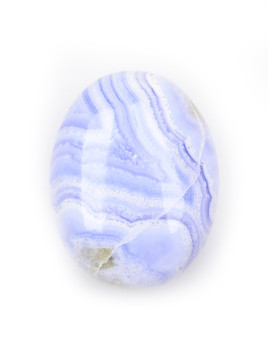 Blue Lace Agate Palm Stone