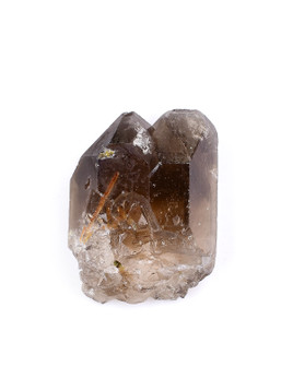 Epidote in Smoky Quartz