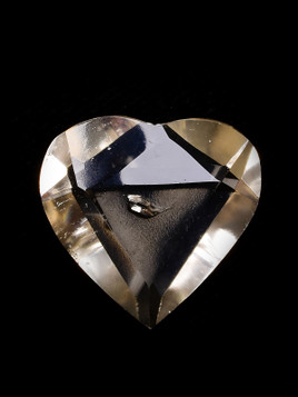 Faceted Citrine Heart