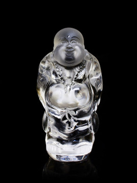 AAA Clear Quartz Happy Buddha