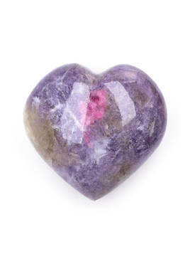 Tourmaline and Lepidolite in Quartz Heart