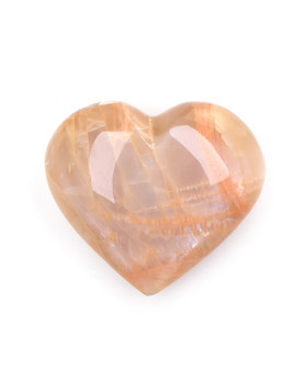 Peach Moonstone Heart