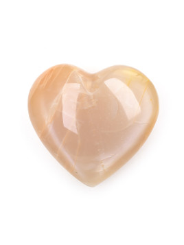 Peach Moonstone Heart