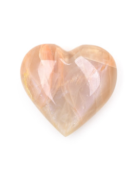 Peach Moonstone Heart