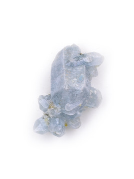 Blue Tourmaline in Quartz Mini Cluster